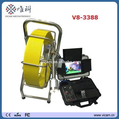 Underwater Pipeline Sewer Drain Inspection Camera with DVR Function and Meter Counter V8-3388