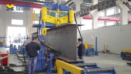 Automatic Assembly Welding Straightening Steel Structure H Beam Integral Machine